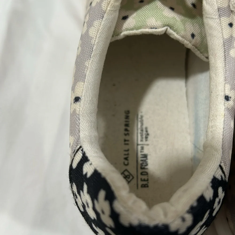 Call it spring vegan floral  sneakers GUC size 8.5